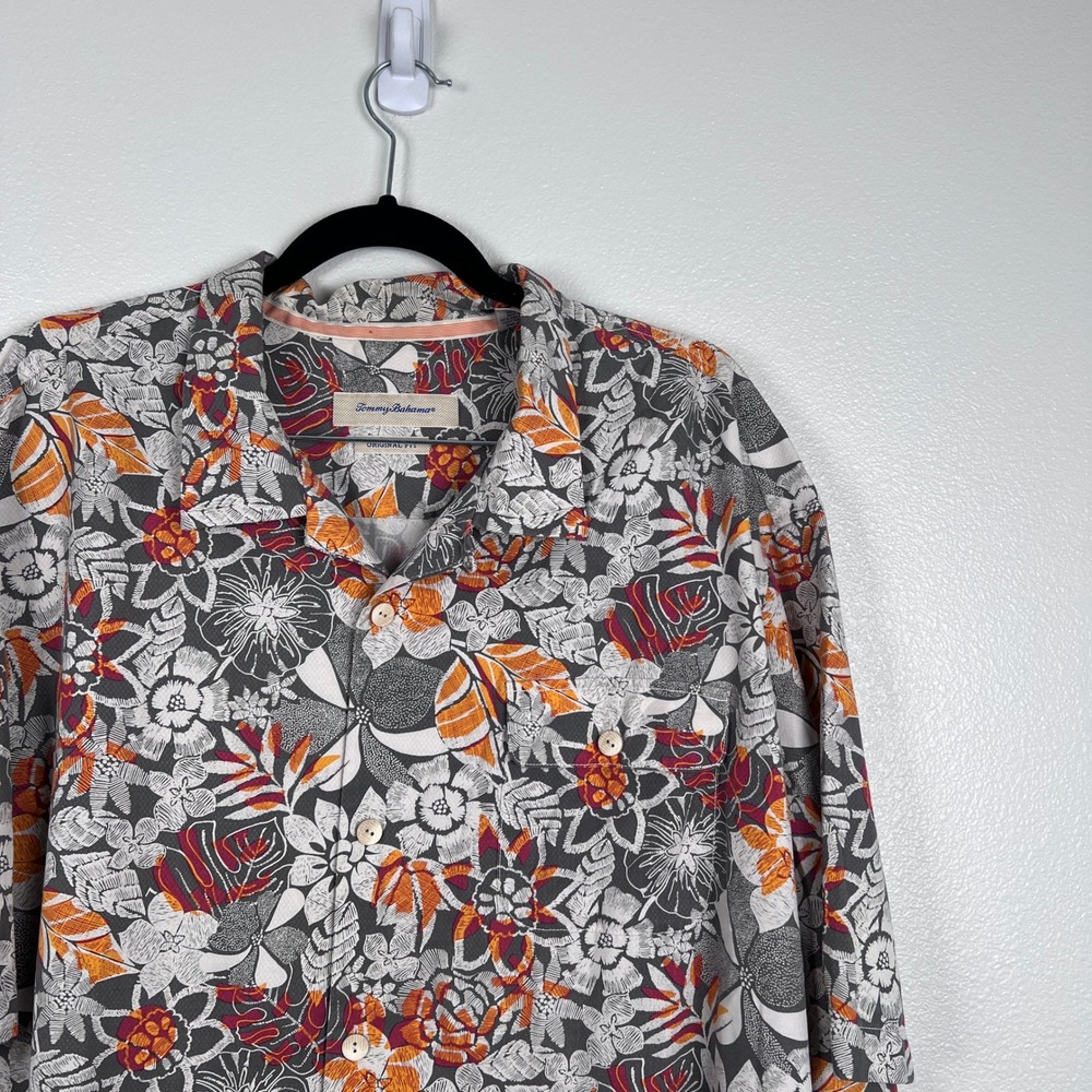 Tommy Bahama Men's Short Sleeve Floral Hawaiian Print Silk Blend Shirt Sz 3X - Picture 3 of 5